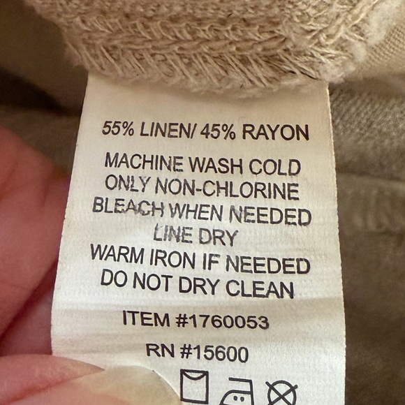 Briggs New York Beige Cream Natural Linen Blend Pants, Size S - Picture 11 of 12